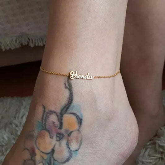 Personalized Name Anklet Bracelet for Women - Handmade Bohemian Beach Jewelry - Customizable - Fast Production & Delivery